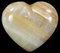 Polished, Brown Calcite Heart - Madagascar #62538-1